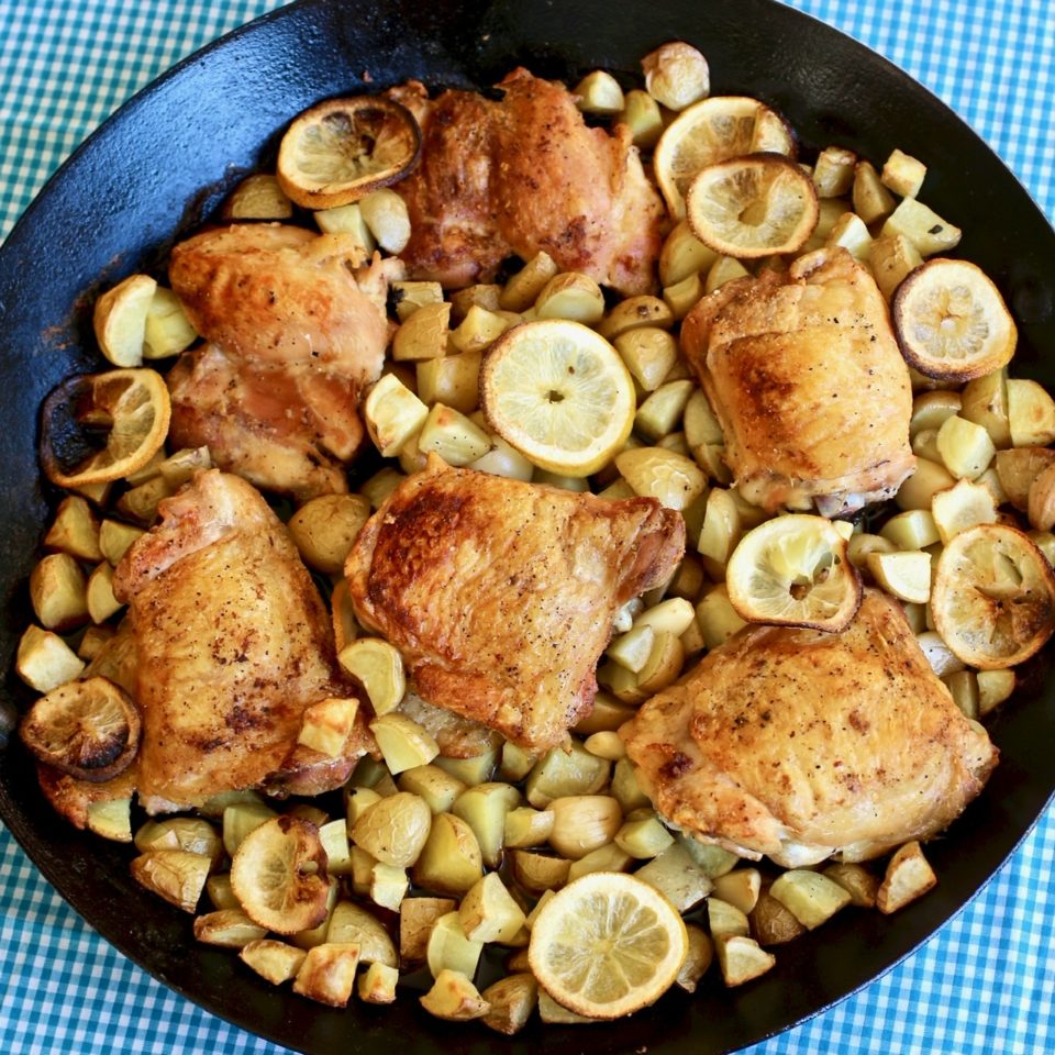 Roasted lemon chicken